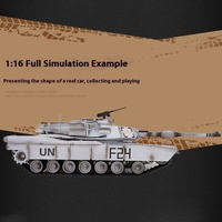 2.4g Full Scale Remote Control Simulation Us M1a2 Infrared Battle Multifunctional Military Main Battle Tank Model Toy