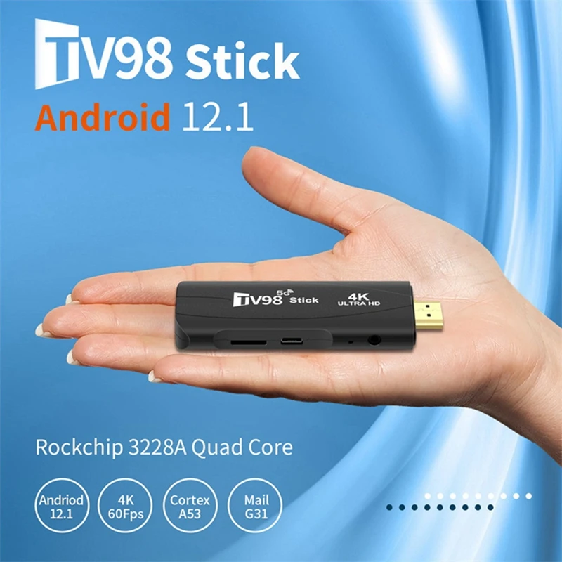 TV Stick Rockchip 3228A Quad-Core Android 12.1 TV BOX 2.4G Wifi 1GB 8GB 4K Smart Player TVBox Dongle Set Top Box