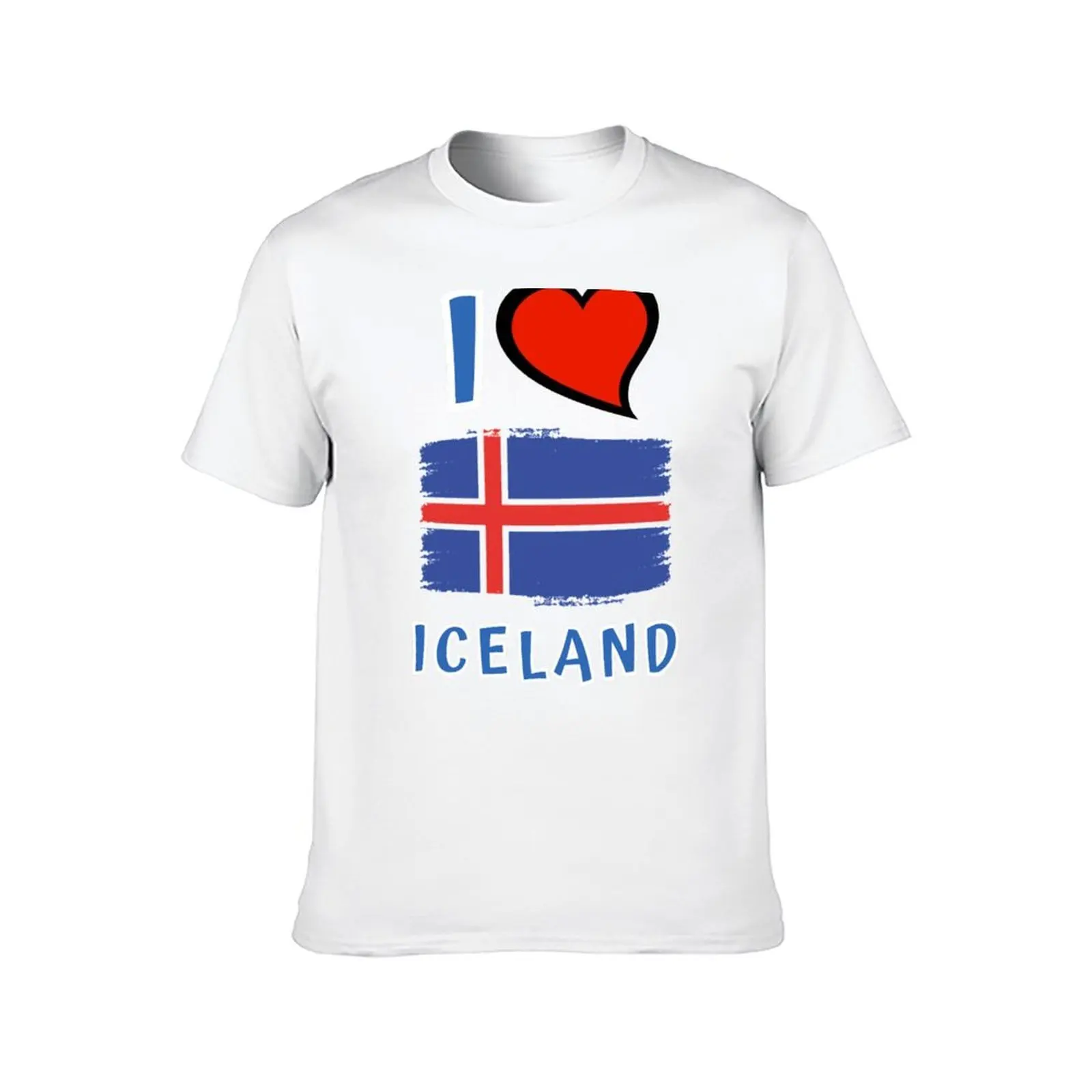 تي شيرت I Heart Iceland تي شيرت رجالي مخصص تي شيرت للرجال