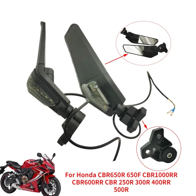 

Motorcycle Wind Wing Rearview Mirror For Honda CBR650R 650F CBR1000RR CBR600RR CBR 250R 300R 400RR 500R 600RR Retroviseurs Moto