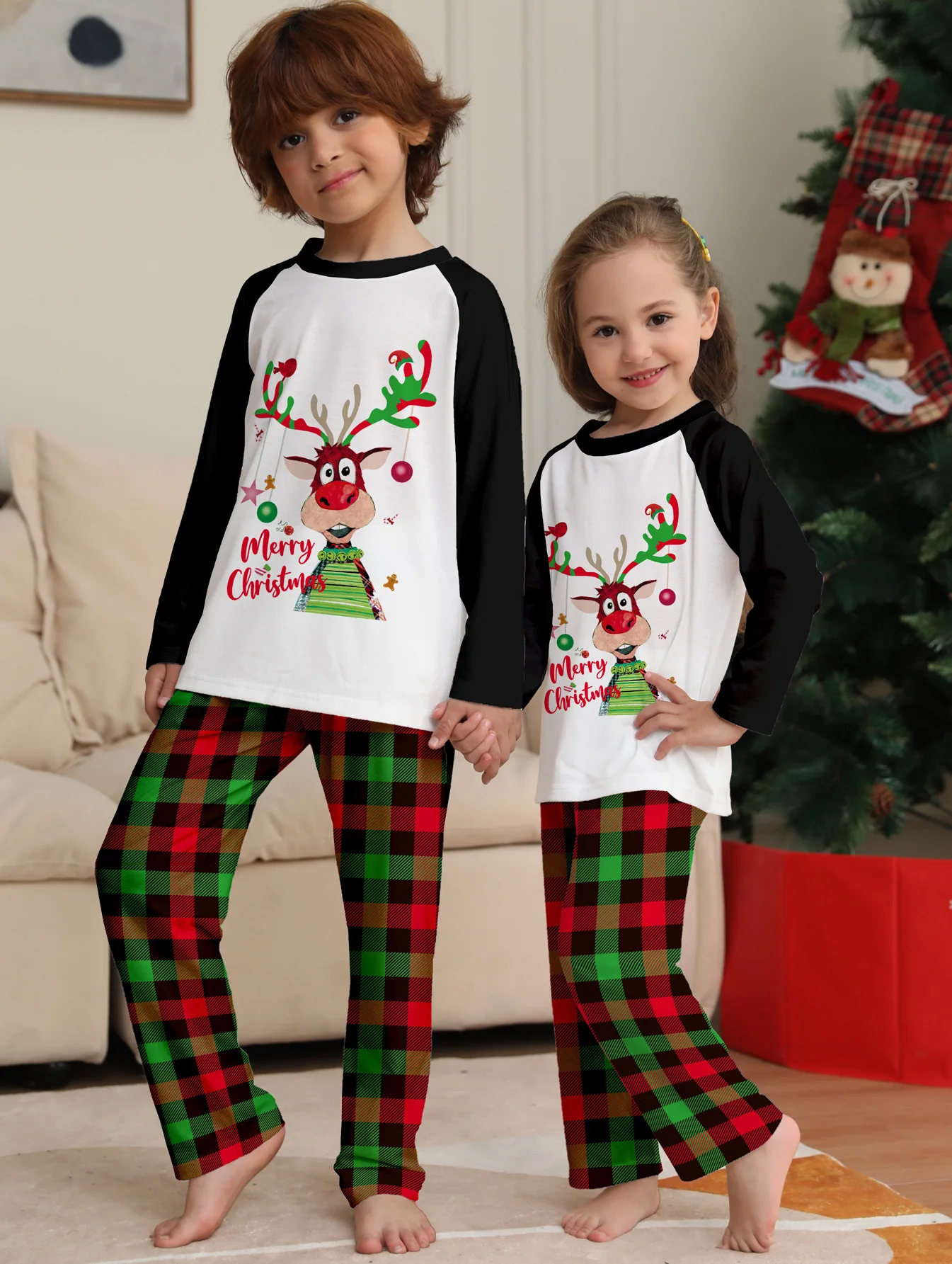 Christmas Pajama Set Family Matching Adult Kids Nightwear Santa Claus Mother And Daughter Father Son Sleepwear Xmas Home Clothes