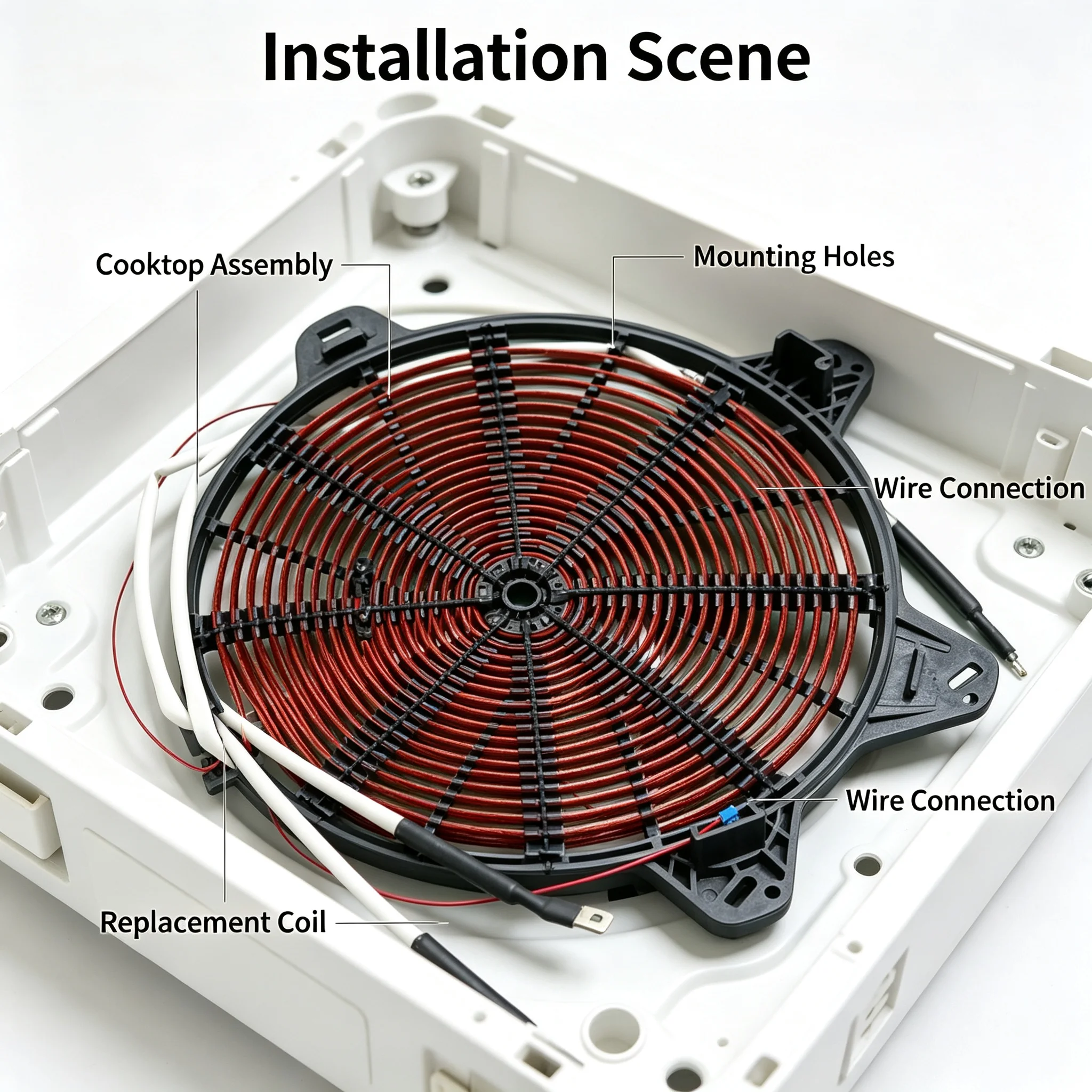 Commercial Induction Cooker Universal Wire Plate High Power Pure Copper Flat Concave Heating Coil Electromagnetic Accessories