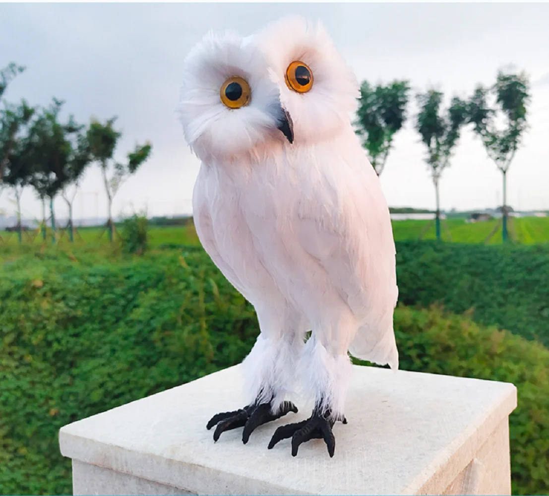 white creative simulation owl model home garden decoration gift about 30cm xf3000