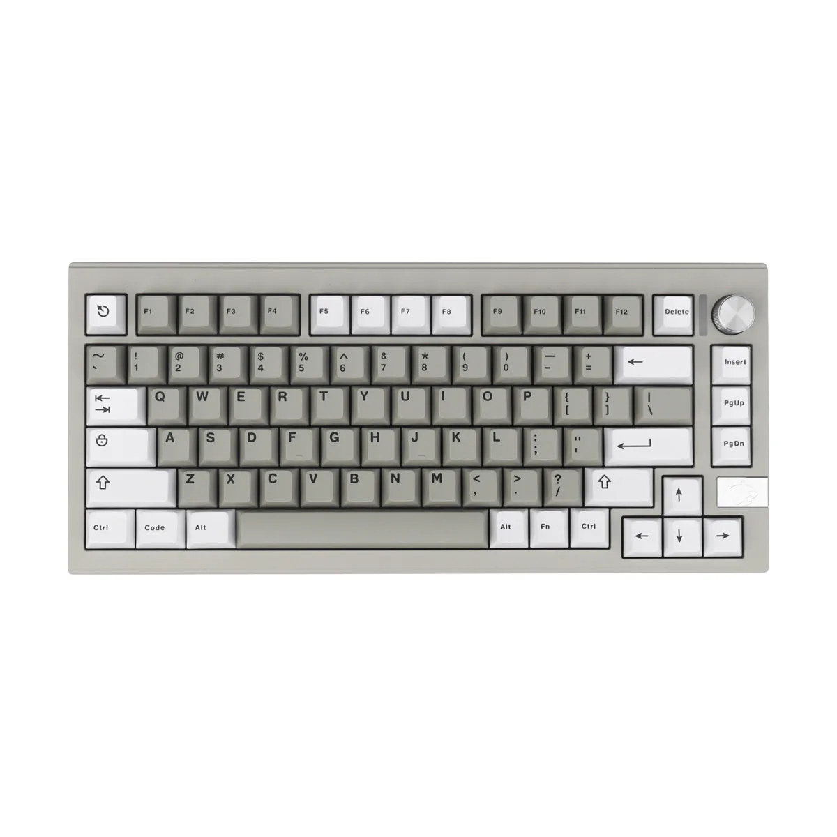 Gray and white personalized mechanical keyboard two-color keycaps Abs small full set Cherry original height