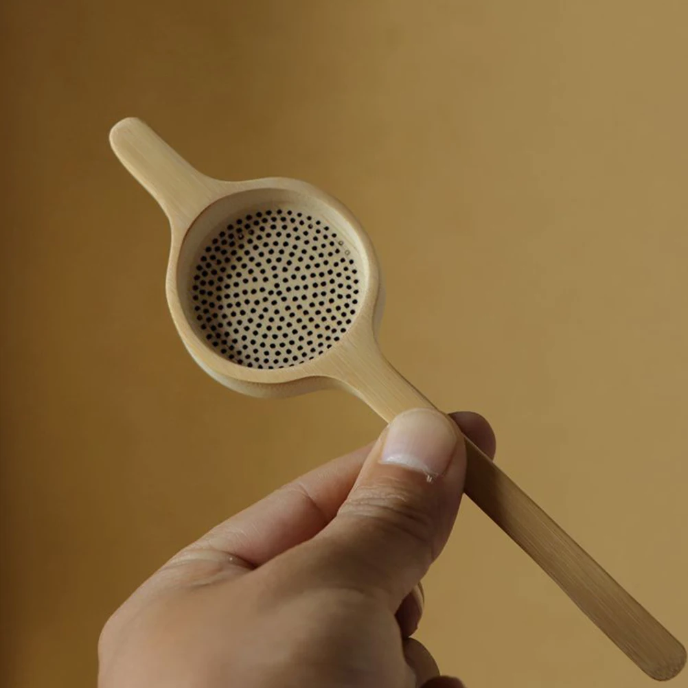 

Bamboo Tea Filter H made Infuser Wooden Strainer Wear resistant Practical Gift Idea for Tea Lovers