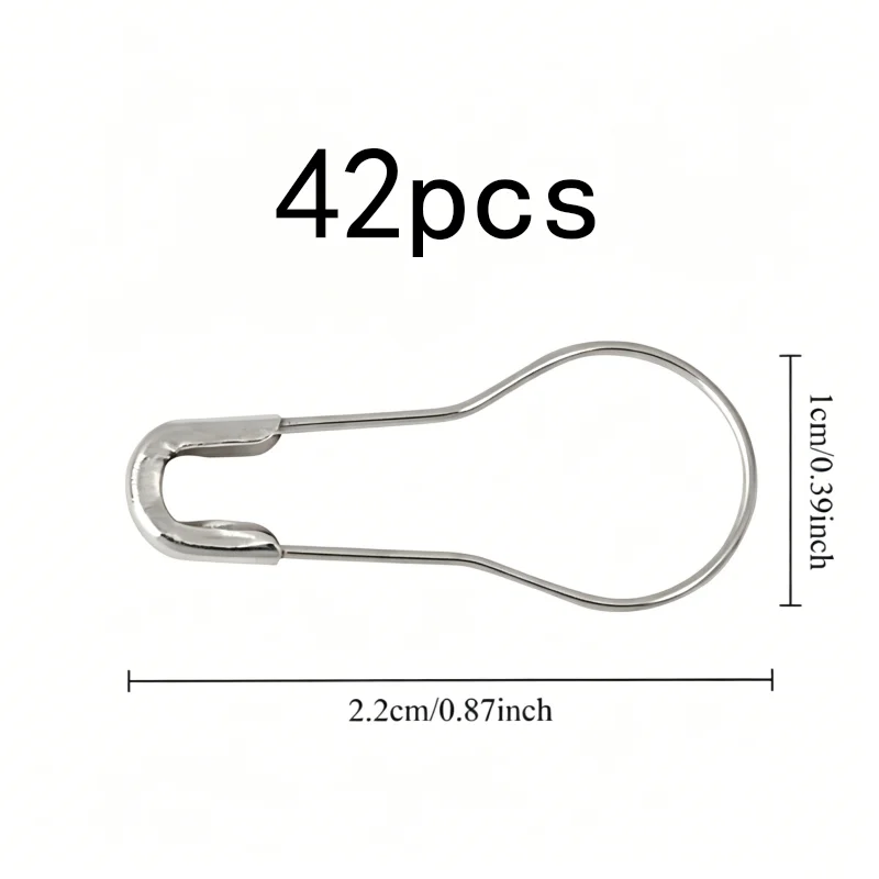 Gourd Safety Pins 42 pcs, Durable Iron Material, Gourd-Shaped Head, for DIY Craft Projects, Multipurpose