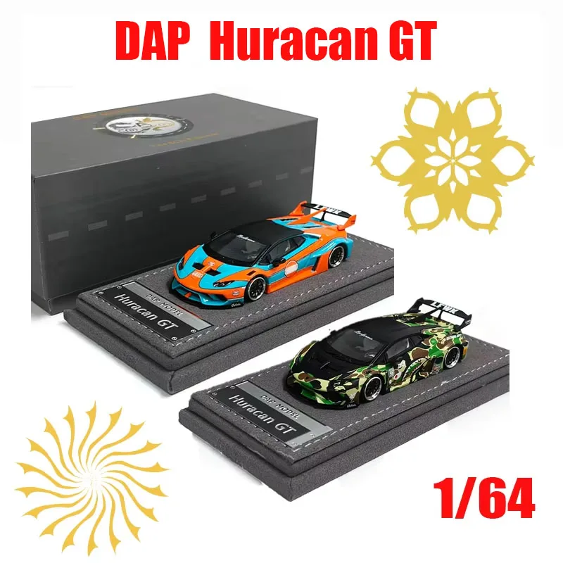 DAP 1:64 Scale Huracan GT Alloy Car Model Static Decoration Collectibles Gift Toys