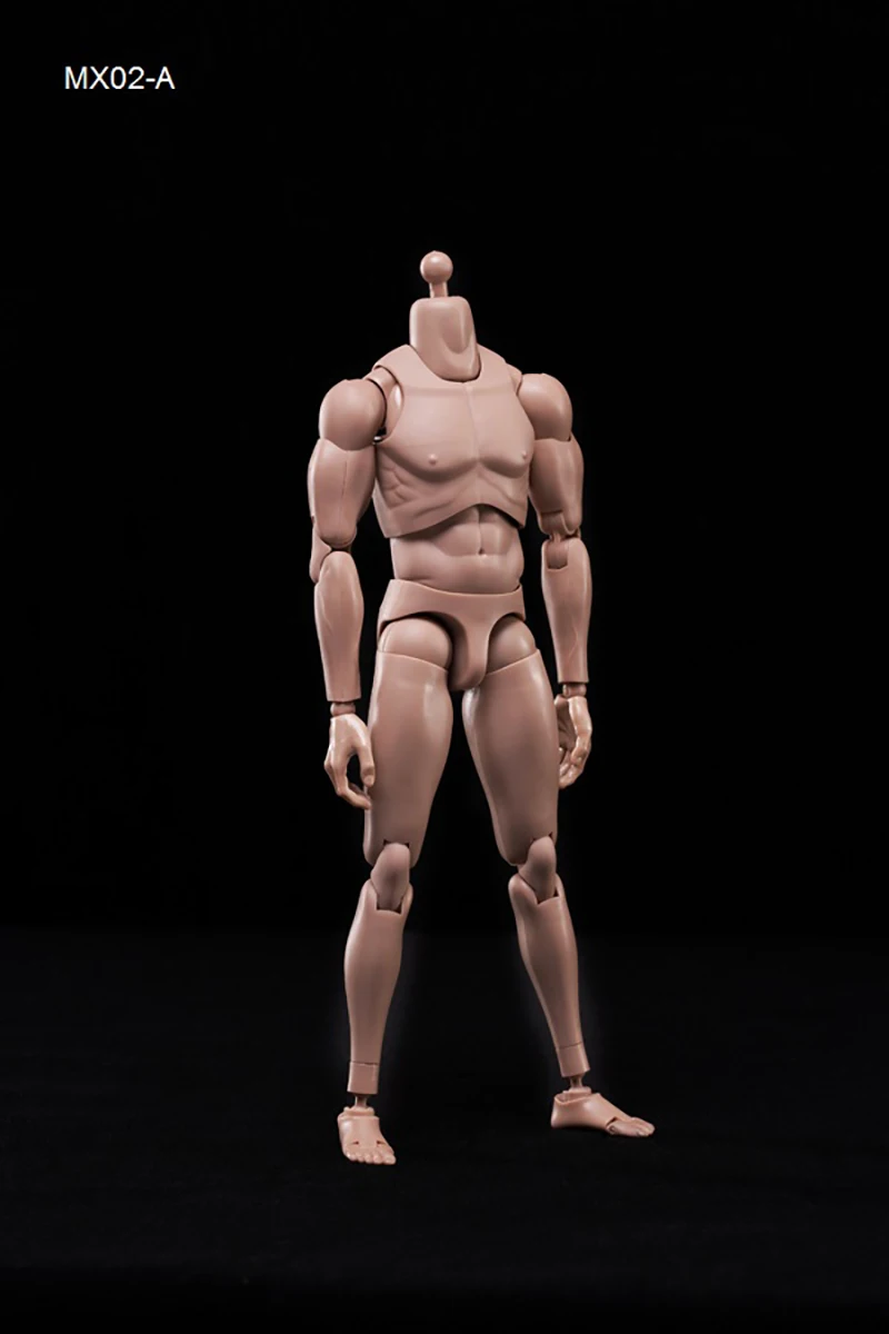 1/6 Scsle Male Body MX02-A / MX02-B 2.0 Nude Narrow Shoulders with Neck 12'' Action Figure Flexible Doll Toy Collection Fans