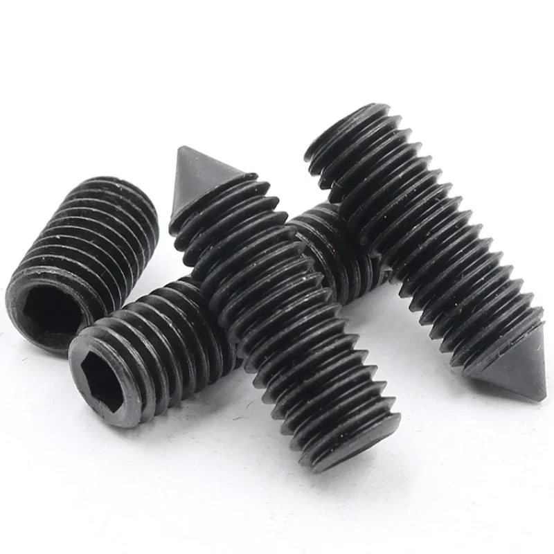 Black Grade 12.9 Alloy Steel Hexagonal Cone Head Bolt M2.5 M3 M4 M5 M6 M8 M10 M12 Cone Head Cyclic Head Fitting Screw