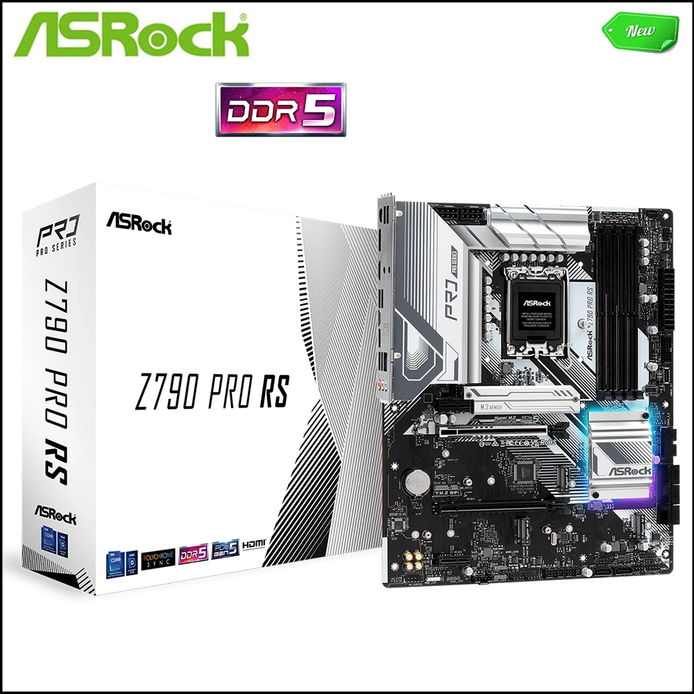 

NEW For ASROCK Z790 Pro RS Motherboards LGA 1700 DDR5 128GB ATX For Intel Z790 Desktop Mainboard M.2 NVME SATA III USB3.0