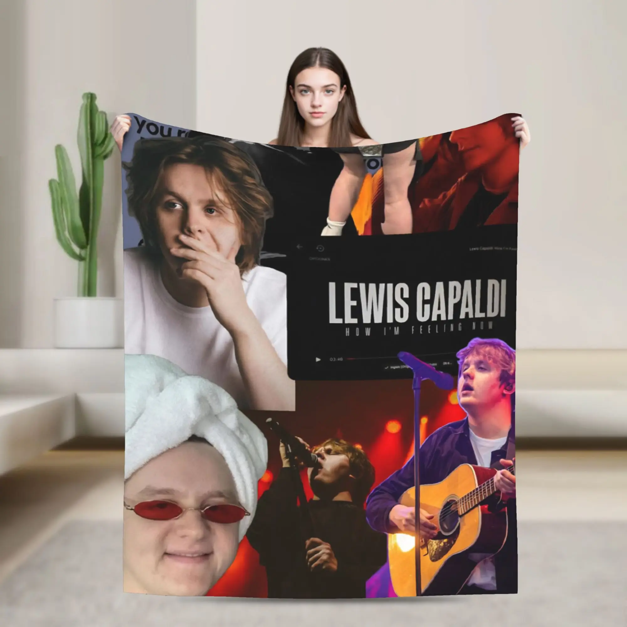 Lewis Capaldi Tour 2026 Blanket Multiple Sizes Super Soft and Warm  Throw Blankets for Sofa Couch and Bed
