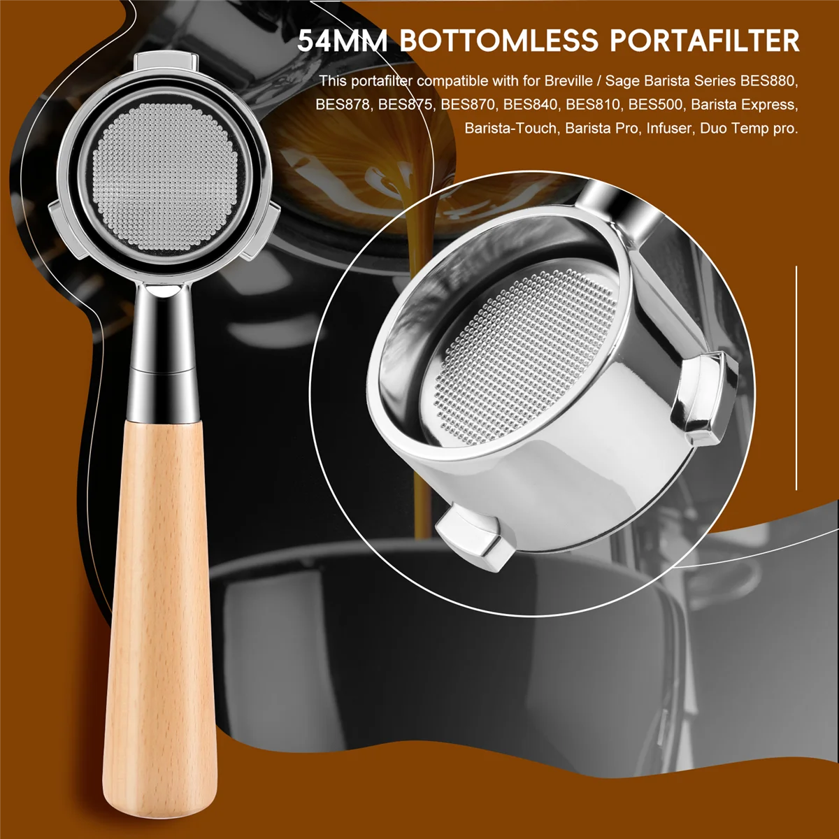 54มม. ไม่มีพอร์ตสำหรับ BES870BSXL BES870XL ด่วน BES878BSS BES840XL BES880BSS และอื่นๆ