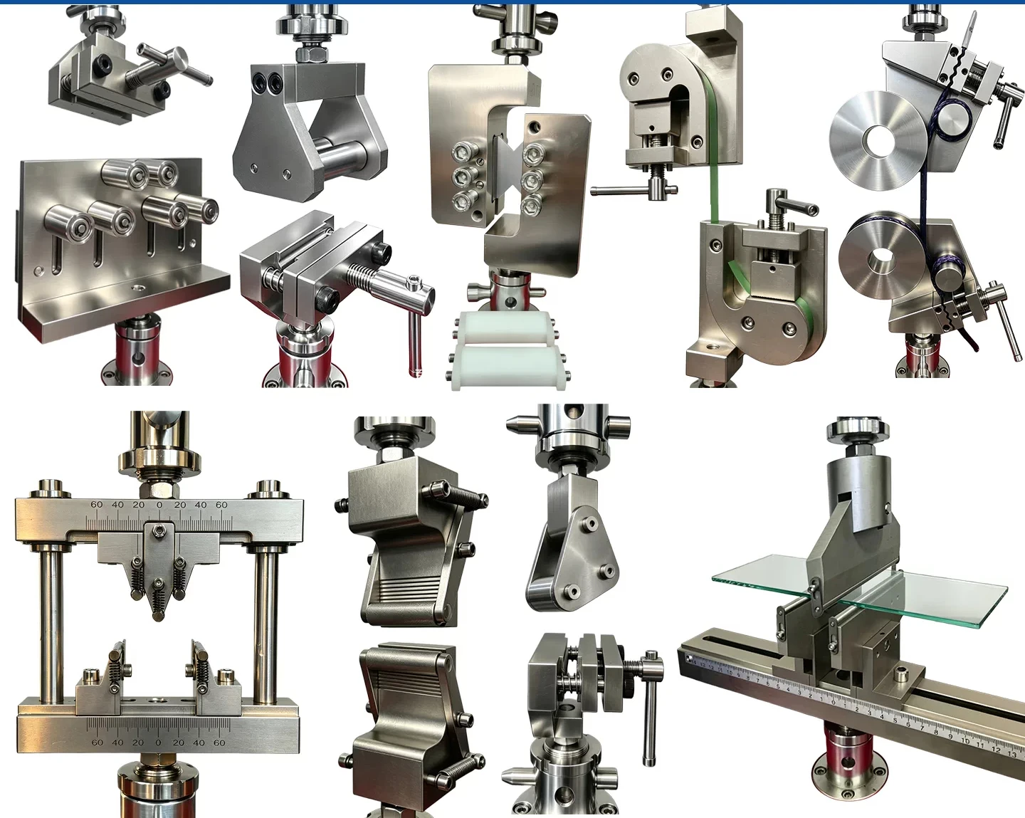 Universal Tensile Testing Machine Fixture Tensile Bending Stripping Puncture Shear Tearing Rubber Film Wedge