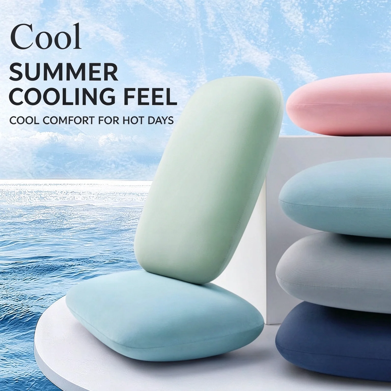 Ice Silk Cooling Nap Pillow Office Desk Face Down Sleeping Pillow Student Small Cushion Waist Support Pillow Slow Rebound Memory