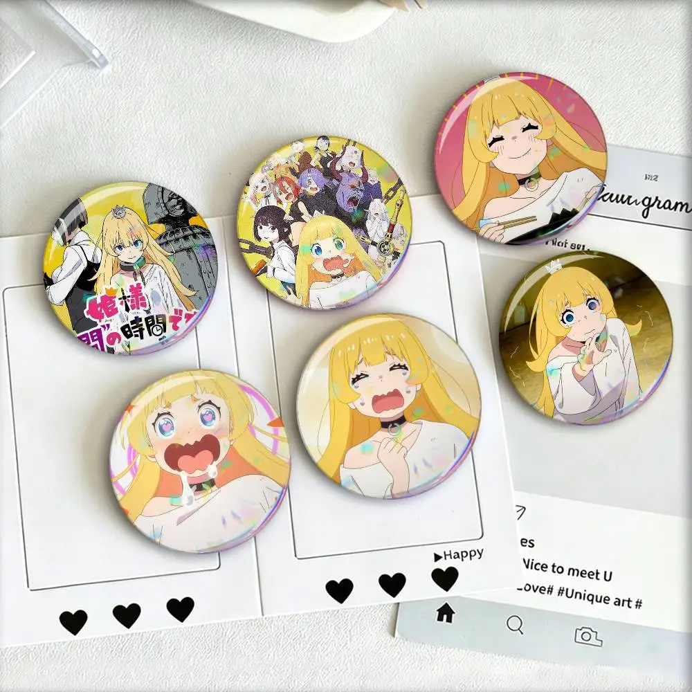 

Tis Time for Torture Princess Laser Badge Applicable For Backpack Clothes Hats Decor Creative Accessories