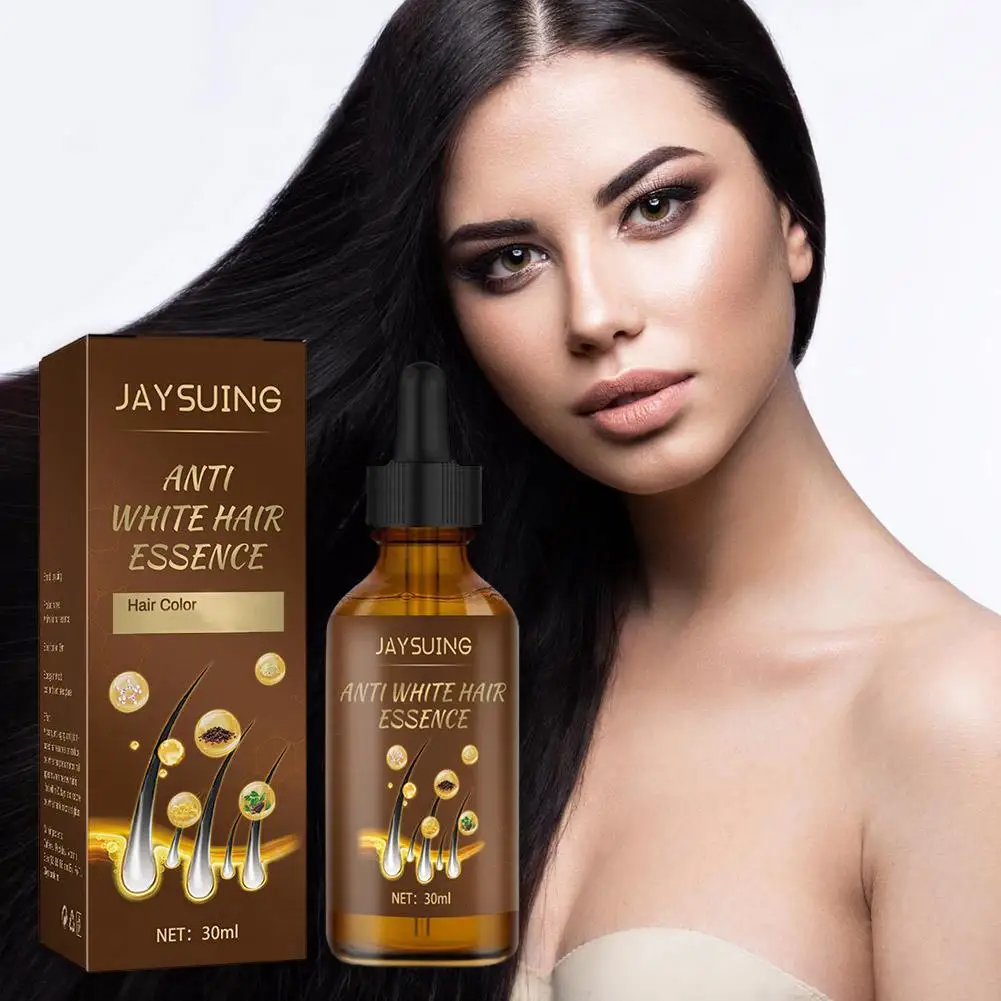 

White To Black HairAnti-grey Hair Essence Serum Scalp Hair Moisturizing Hair Massage Lotion Care Firming J3Q6