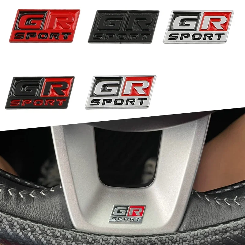 3D metal GR SPORT logo Steering wheel emblem center console decoration GR SPORT emblem car interior Badge Decals for Toyota