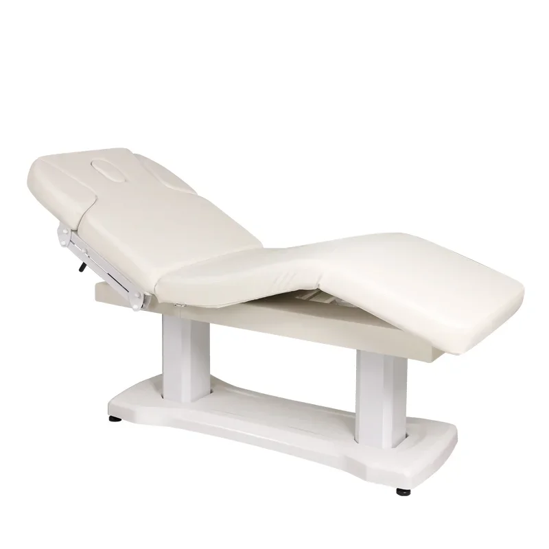 Electric Minimalist Style Beauty Massage Table Height Adjustable Cosmetic Curved Lash Bed with Memory Function for Salon