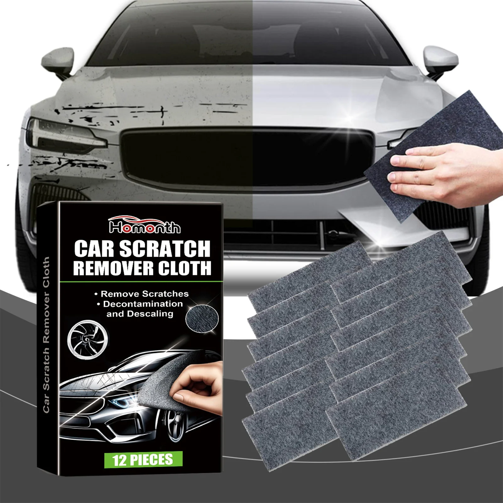 Nano Sparkle Cloth for Car Scratches Easy to Use Lightweight Scratch Cleaning Maintenance Towels for Motorbike SUV