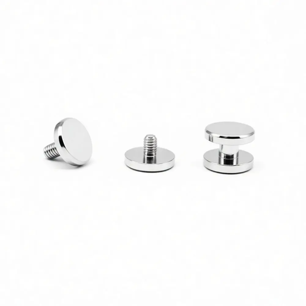 Leather Belt Chicago Screws Solid Metal Rivets Double Side Studs DIY Decor Fastener For Purse Shoes Handbag Crafting Projects