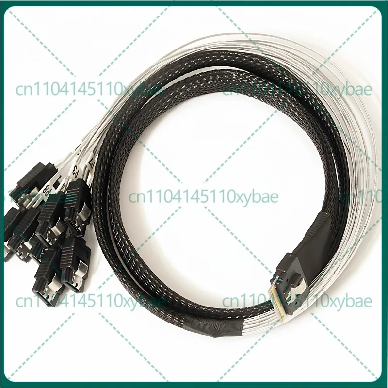 

New For Slim SAS4.0 SFF-8654 interface 8X to 8SATA3 data cable built-in main board raid card 8i