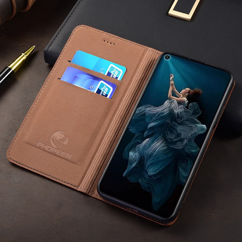 حافظة جلدية أصلية بنمط النعامة لهاتف Oneplus 6 6T 7 7T 8 8T 9 9R 9T 10 10T 10R 11 12 12R 13 13T 13R Pro حافظة بطاقات