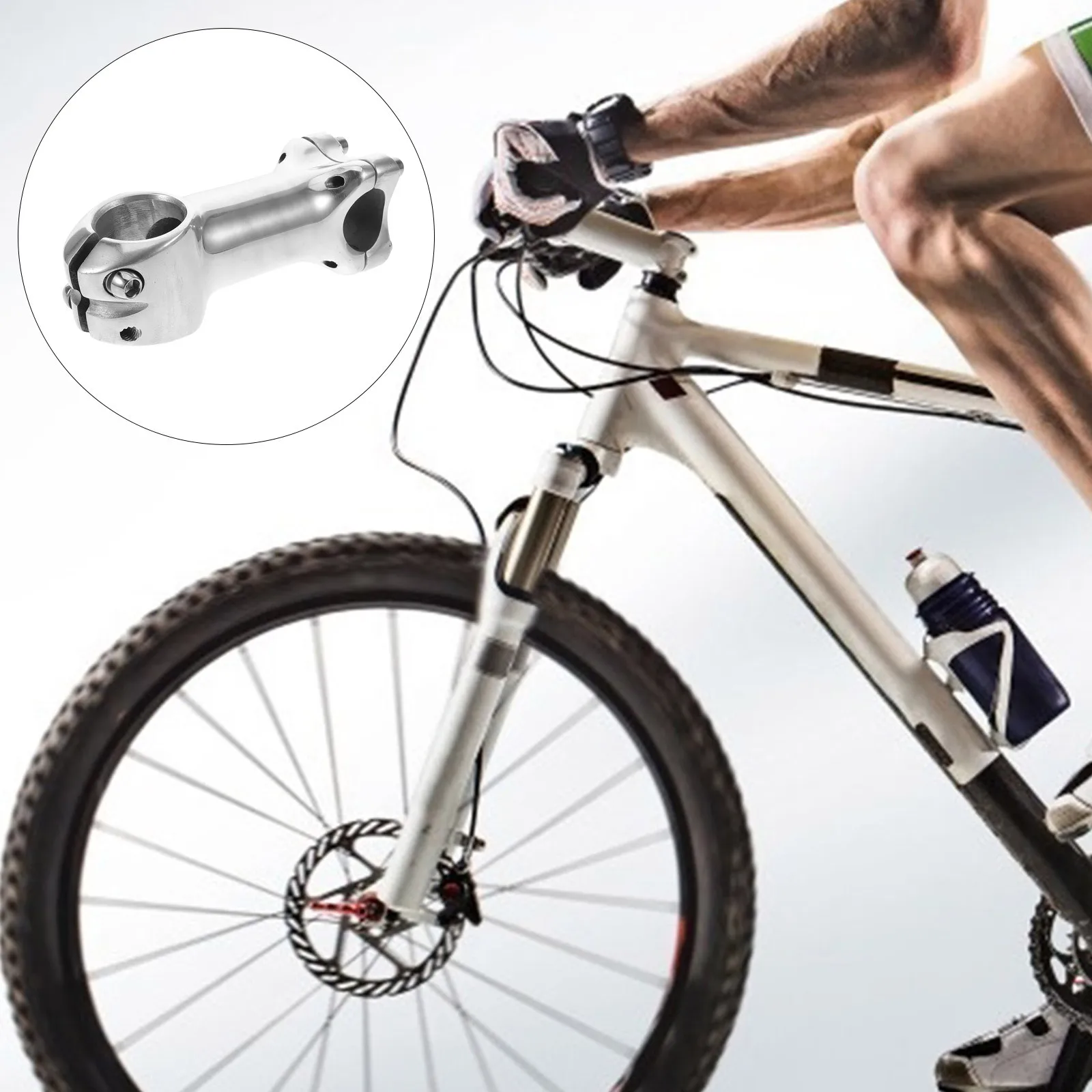 

Bike Stem Riser Aluminum Alloy Handlebar Extension for Mountain Road Fixed Gear Bicycle Stable Lightweight Adjustable Handlebar