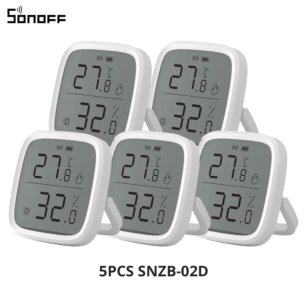 1-10PCS SONOFF SNZB-02D Zigbee LCD-scherm Slimme temperatuur-vochtigheidssensor APP Monitoring Werk met Alexa Google via ZBBridge-P - afbeelding 1