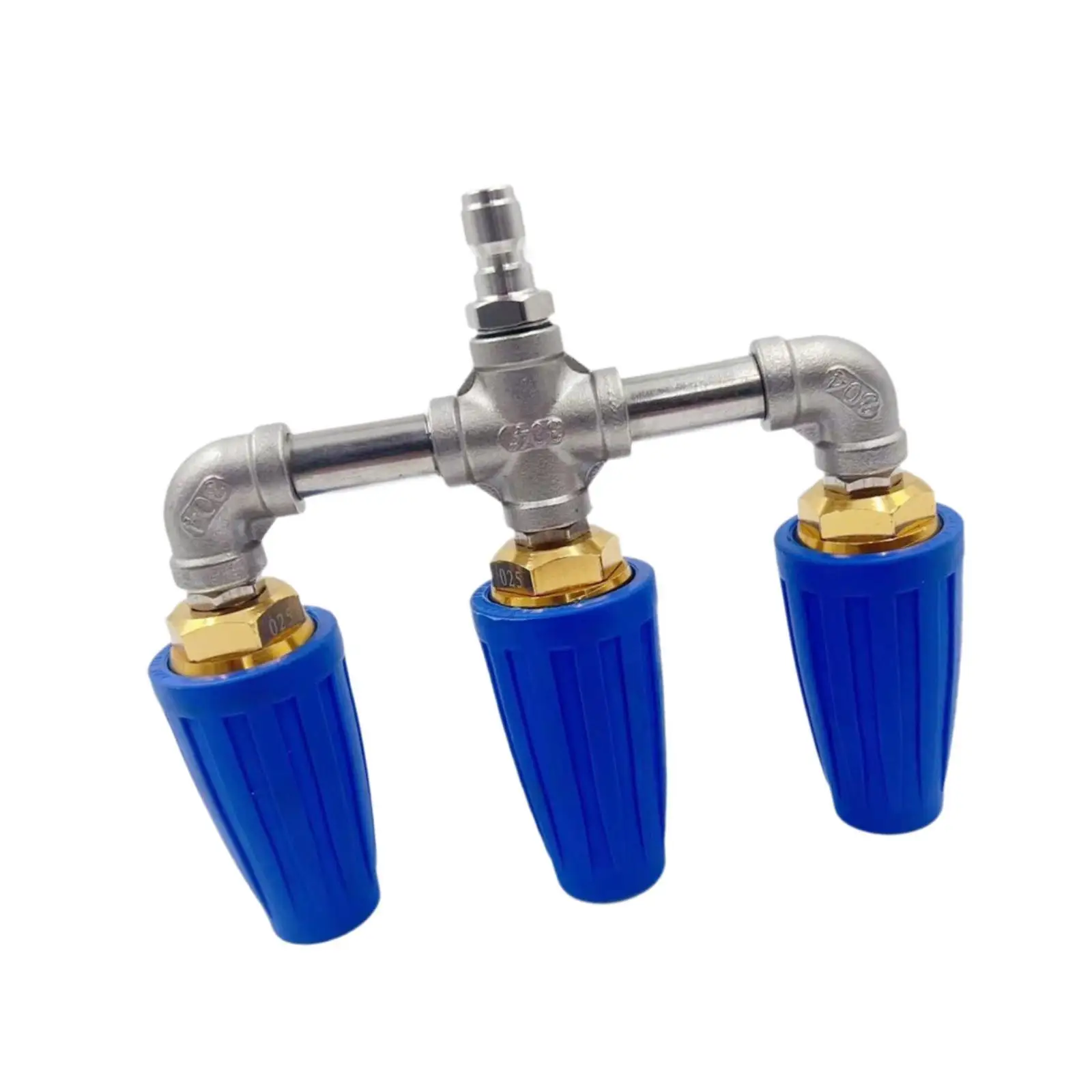 High Pressure Nozzle for Hose Triple Rotating 4000 PSI Quick Connect for Patio Garden Window Car Wash Cleaning