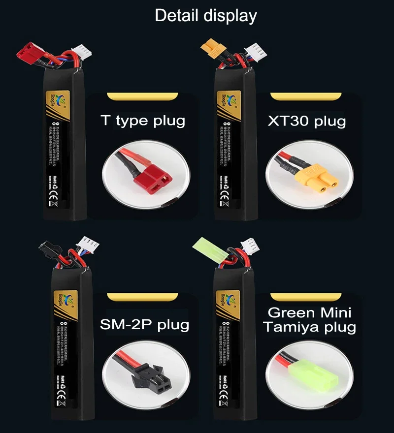 11.1V 1400mAh 30C Lipo Battery for Water Gun 3S battery for Mini Airsoft BB Air Pistol Electric Toys Guns Parts For water gun