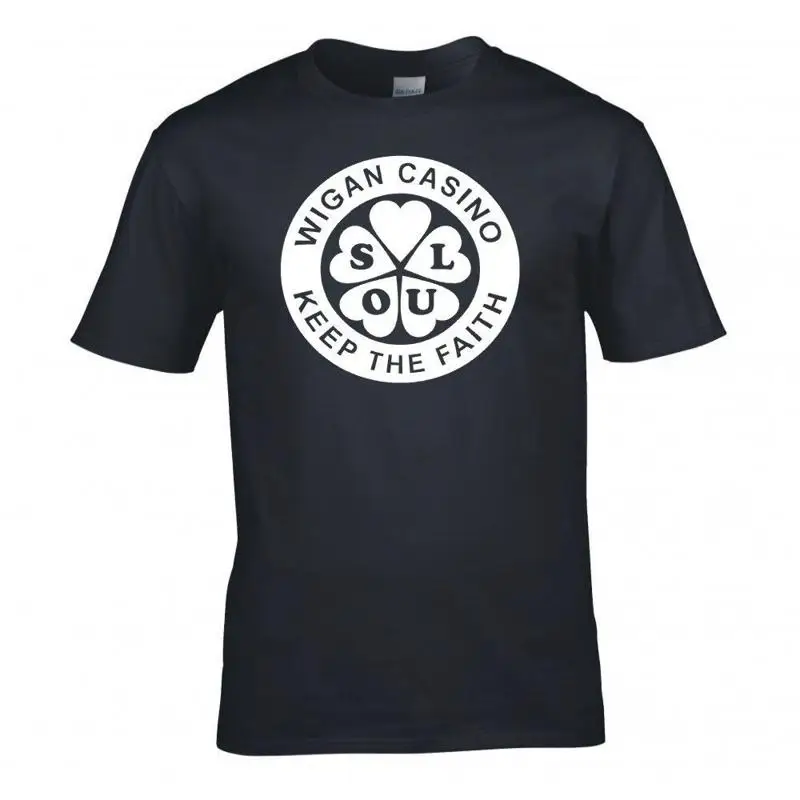

НОВАЯ ФУТБОЛКА WIGAN CASINO NORTHERN SOUL KEEP THE FAITH ВСЕ РАЗМЕРЫ S ДО 5XL