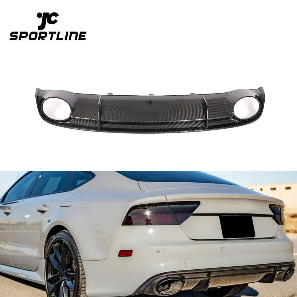 

Modify Luxury RS7 Dry Carbon Fiber Rear Spoiler Diffuser Lip For Audi A7 RS7 Sedan 4-Door 2014-2016