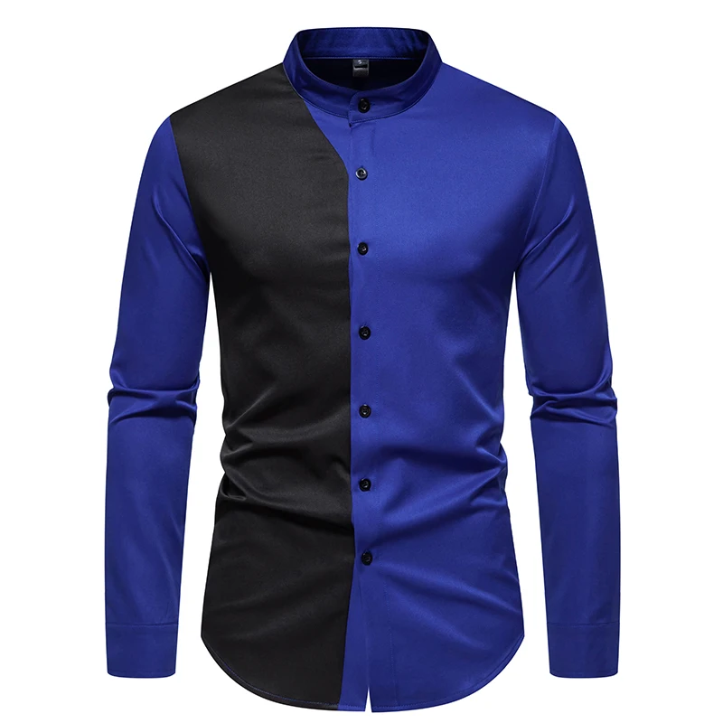 Happyjeffery Mens Casual Geometric Shirt Turn-down Collar Men Long Sleeve Shirts Man Designer Cloth S46