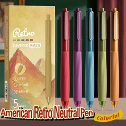 5PC Color Neutral Pen Press Type Morandi Color Series Color Pen Students Use Their Hand Pens to Mark and Highlight Key Points