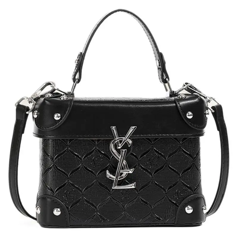 2025 New Box Bag Women's High Appearance Level Indentation Handbag French Temperament Senior Sense Crossbody Bag