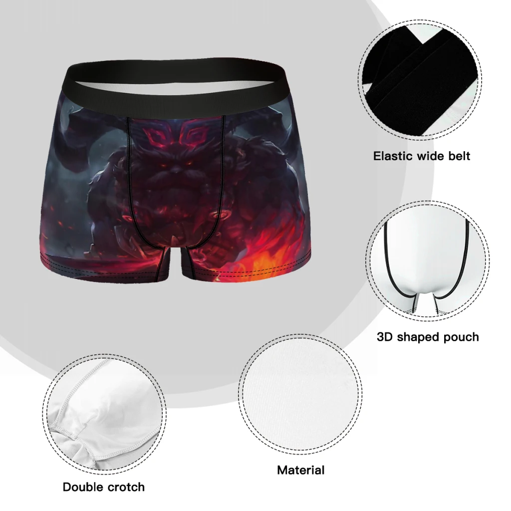 Ornn LOL celana dalam katun pria, celana dalam Boxer seksi