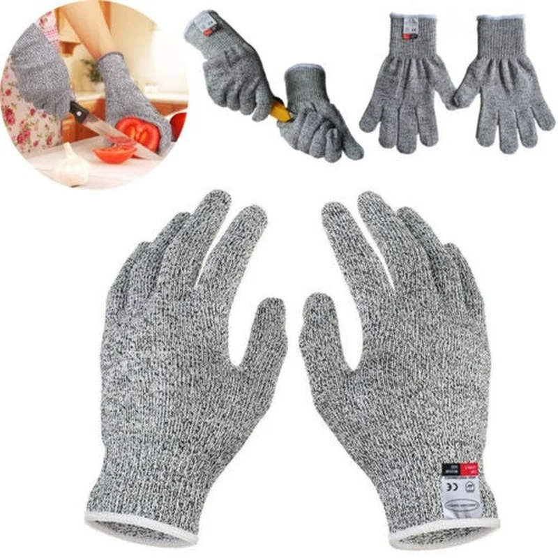 Cut Resistant Safety Work Gloves Anti-Cutting Level 5 Kitchen Butcher Protection