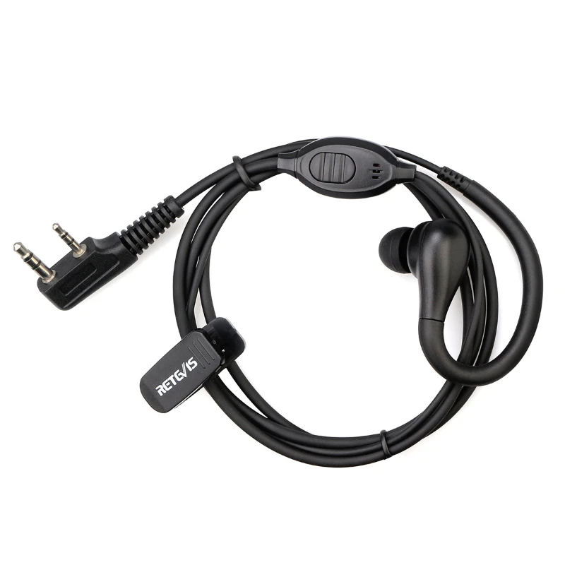 Retevis EEK007 2-pin Ear-mounted Headphones K-head for RT22 RT622