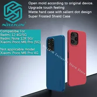 Nillkin For Xiaomi Poco M6 Pro/Redmi Note 13R/12R/11E/Redmi 13/12/10/11 Pirme Super Frosted Shield Phone case protective cover