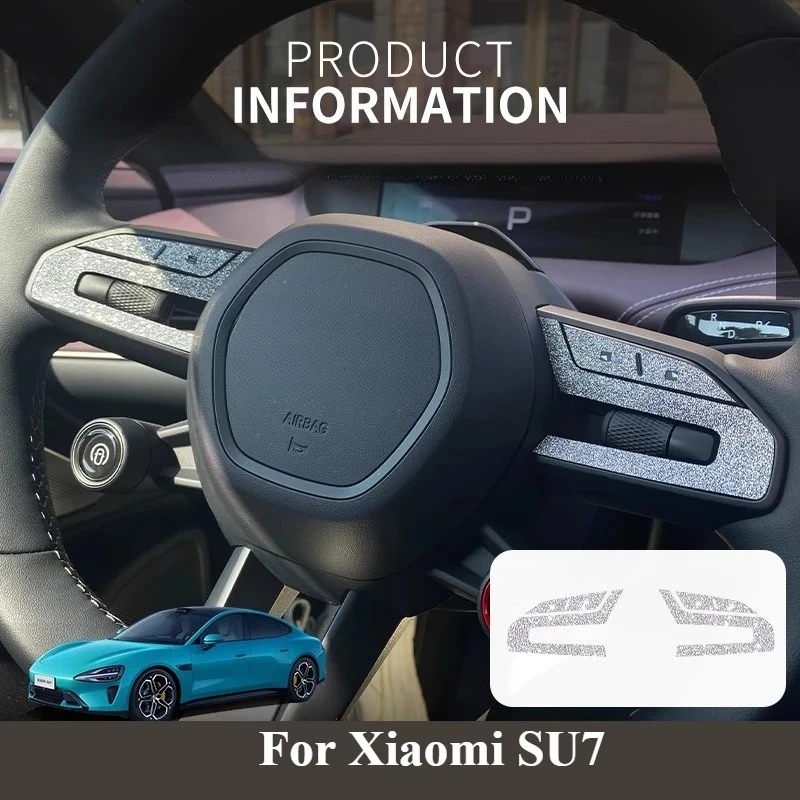 

Для Xiaomi SU7 декоративная пленка с центральным управлением, алмазная нашивка для вспышки, внутренняя модификация, защитная наклейка, автомобильные аксессуары, автомобиль