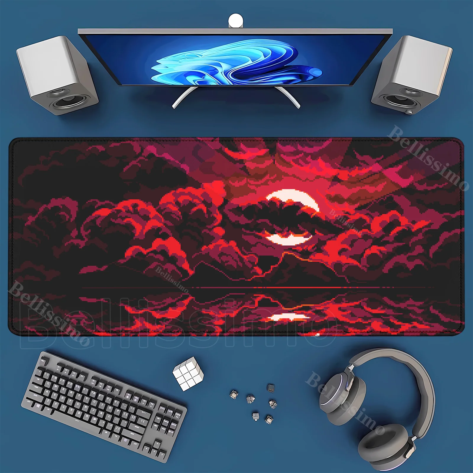 Pixel shinto Art Gaming Mousepad Computer Laptop Gamer Mouse Mat Large Anime offices Mouse Pad PC Keyboard Kawaii Street DeskMat