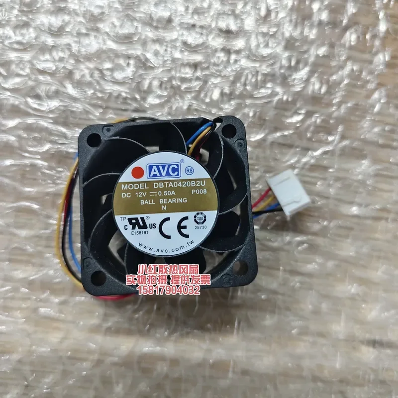 for DBTA0420B2U P008 AVC 4020 12V 0.50A 4cm/cm 4-wire Temperature Controlled Fan