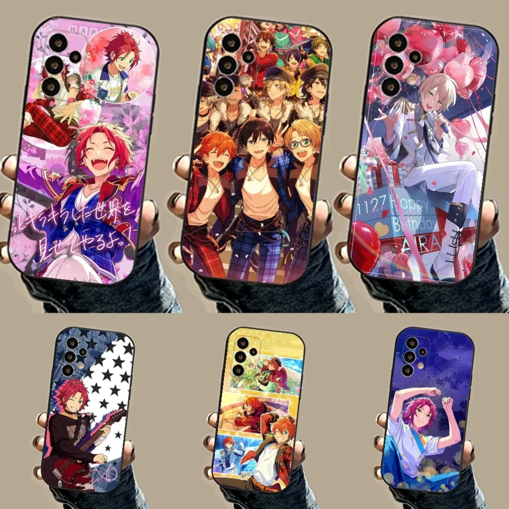 

Cartoon Ensemble Stars Phone Case For Samsung S24,23,23,22,30,21,10,9,Note20 Ultra,Lite,Ultra,5G,Plus,FE,Black Soft Case