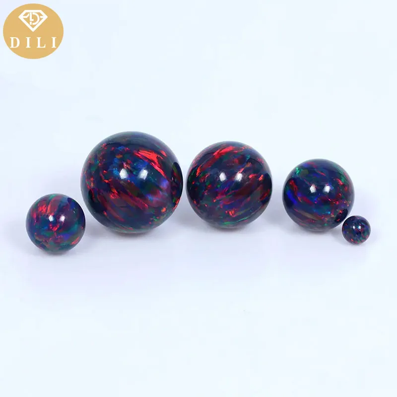 

5mm 20pcs/Lot OP43-84 Free Shipping Mix Colors Opal Stones Ball Cut Opal Synthetic Fire Opal Beads