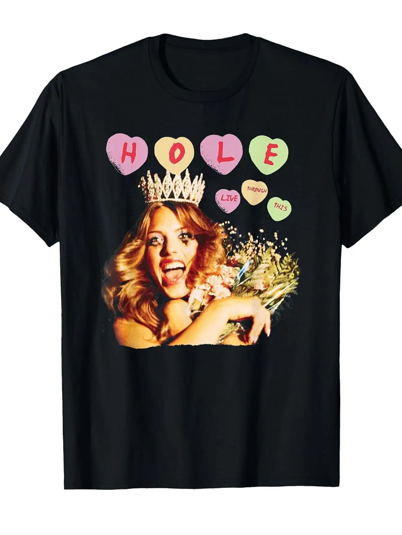 

"Live Through This" Vintage 90s-Inspired Print T-Shirt - Retro Music Theme - Men's and Women's Universal Top