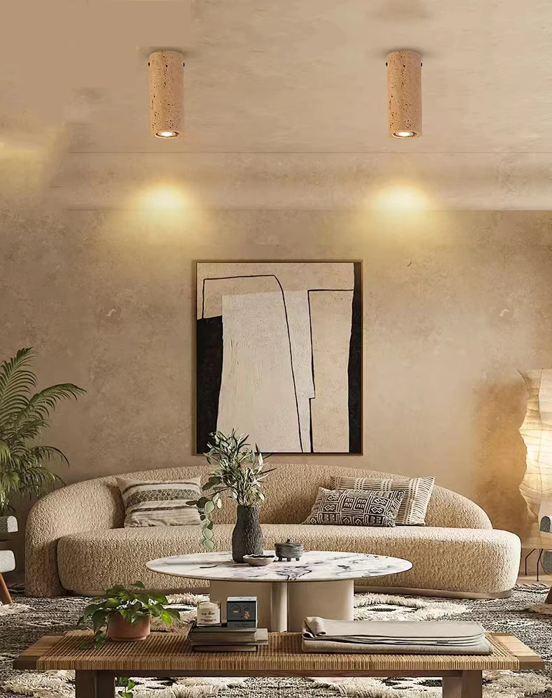 Cylindrical Natural Stone Ceiling