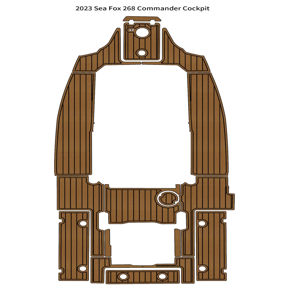 

2023 Sea Fox 268 Commander Cockpit Pad Boat EVA Foam Faux Teak Floor Mat SeaDek MarineMat Gatorstep Style Self Adhesive