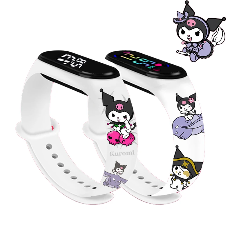 MINISO Kuromi Girls Watches for Kids Sport Wristband Touch Bracelet Waterproof Children Digital Watch Women Clock relogio montre