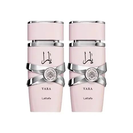 

Lattafa Yara для женщин Спрей для парфюмерии, женские духи для макияжа объемом 3,4 унции (2 шт. в упаковке)