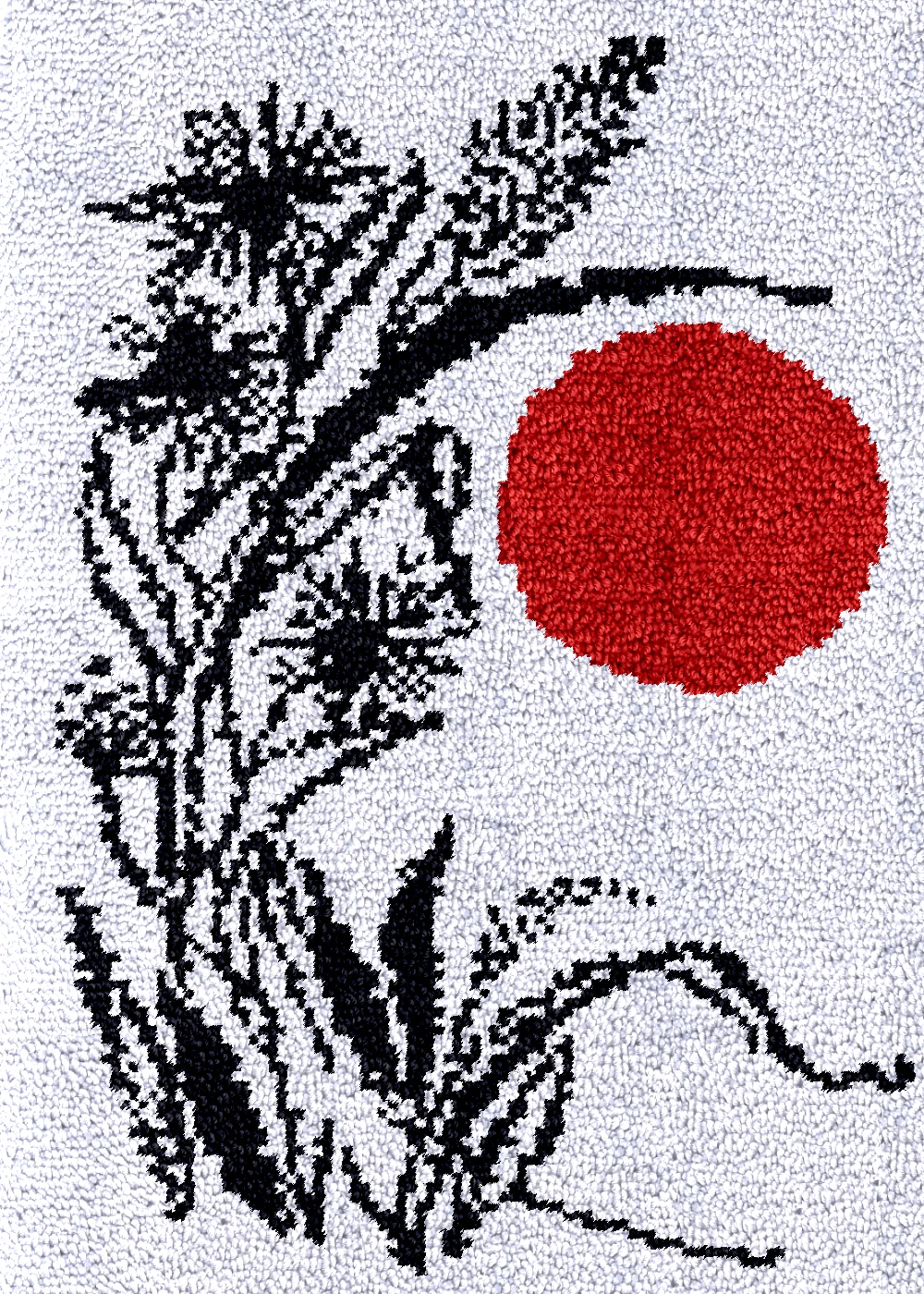 

Japanese carpet embroidery diy large latch hook kits plastic canvas for bag smyrna arts crafts rugs making tapestry knooppakket